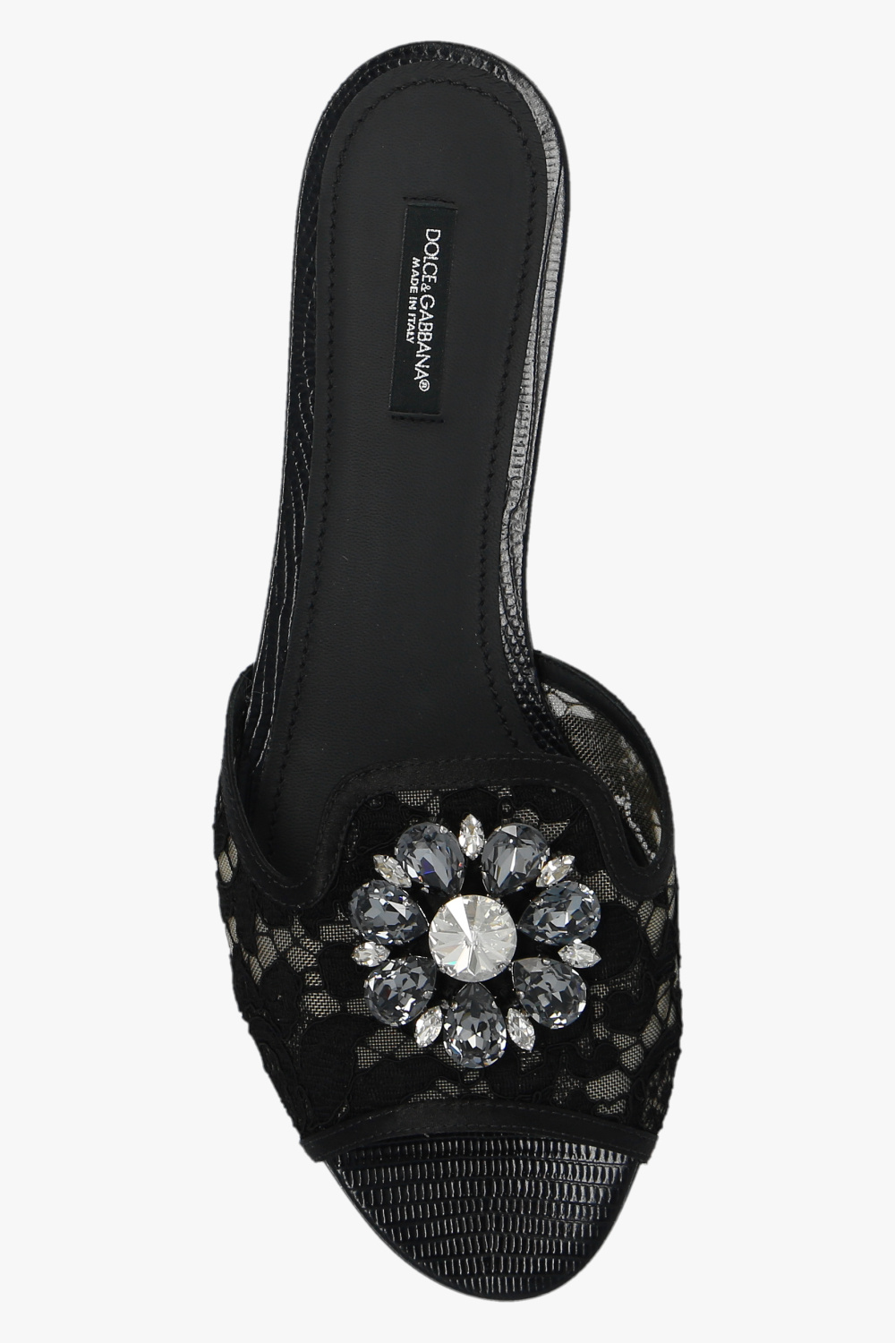 サンダル・ミュール DOLCE  GABBANA Women Sandals CQ0023 AG667 80999 NERO BLACK Dolce & Gabbana Lace slides | Women's Shoes | Vitkac